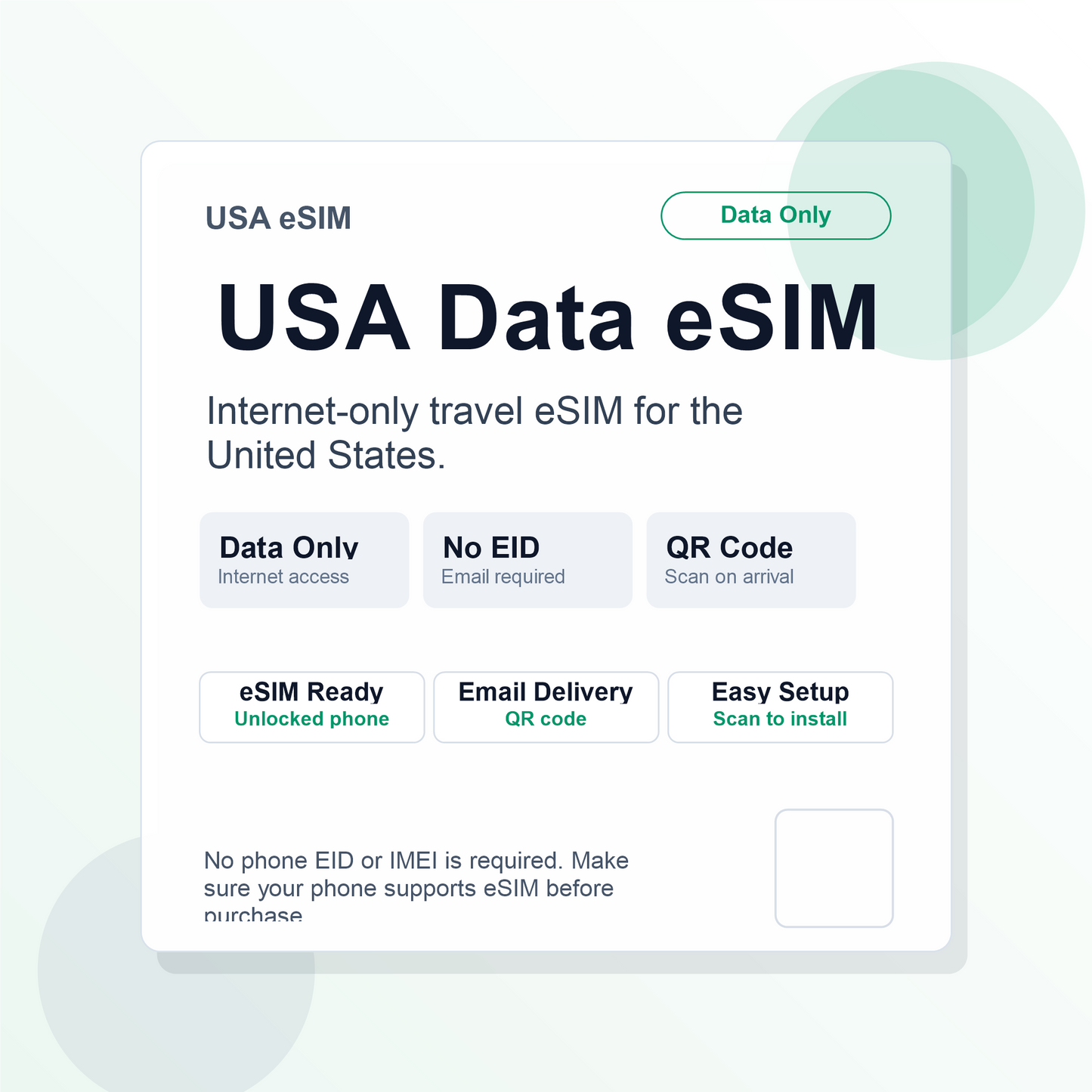 USA eSIM date only
